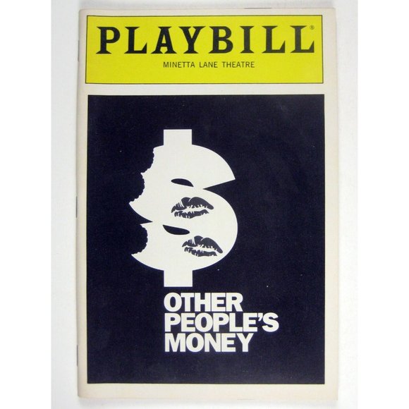 Other People's Money Playbill February 1990 Theatre James Murtaugh Scotty Bloch - Picture 3 of 8